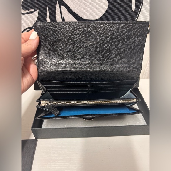 Bvlgari Bvlgari black grain leather long wallet - Picture 6 of 10